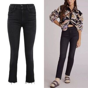 MOTHER Jeans High Waisted Rascal Ankle Snippet Black Size 27
